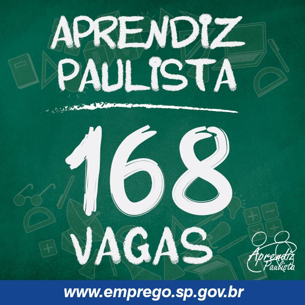 empregosp's tweet photo. #Aprendiz #Vagas

#Jovens entre 14 e 24 anos matriculados nos #cursos técnicos presenciais do #CentroPaulaSouza podem participar (informações na própria escola). As vagas são oferecidas por empregadores cadastrados no site https://t.co/SpUebokL6C. Tudo grátis :) https://t.co/4Fu8xuINmd