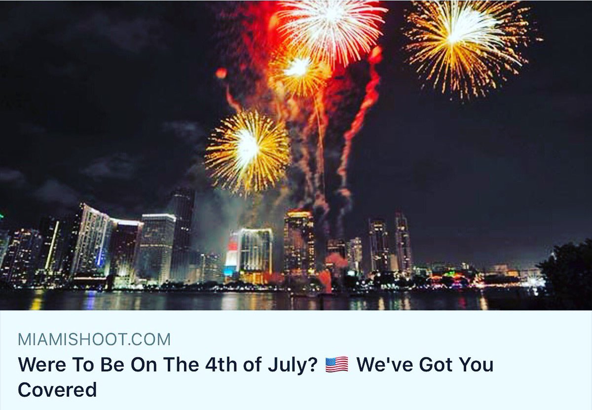 Where To Be On The 4th of July?🇺🇸We’ve Got You Covered
Read our latest at
miamishoot.com
#independenceday #4thofjuly #miami #USA 🇺🇸 #celebrate #family #fun #sun #food #fireworks #msmonline #miamishootmagazine