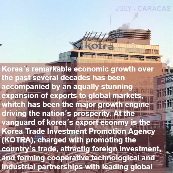 KOTRA_CARACAS's tweet photo. Agencia de Promoción de Inversiones Comerciales de Corea (KOTRA) https://t.co/yhRH8X5xtY