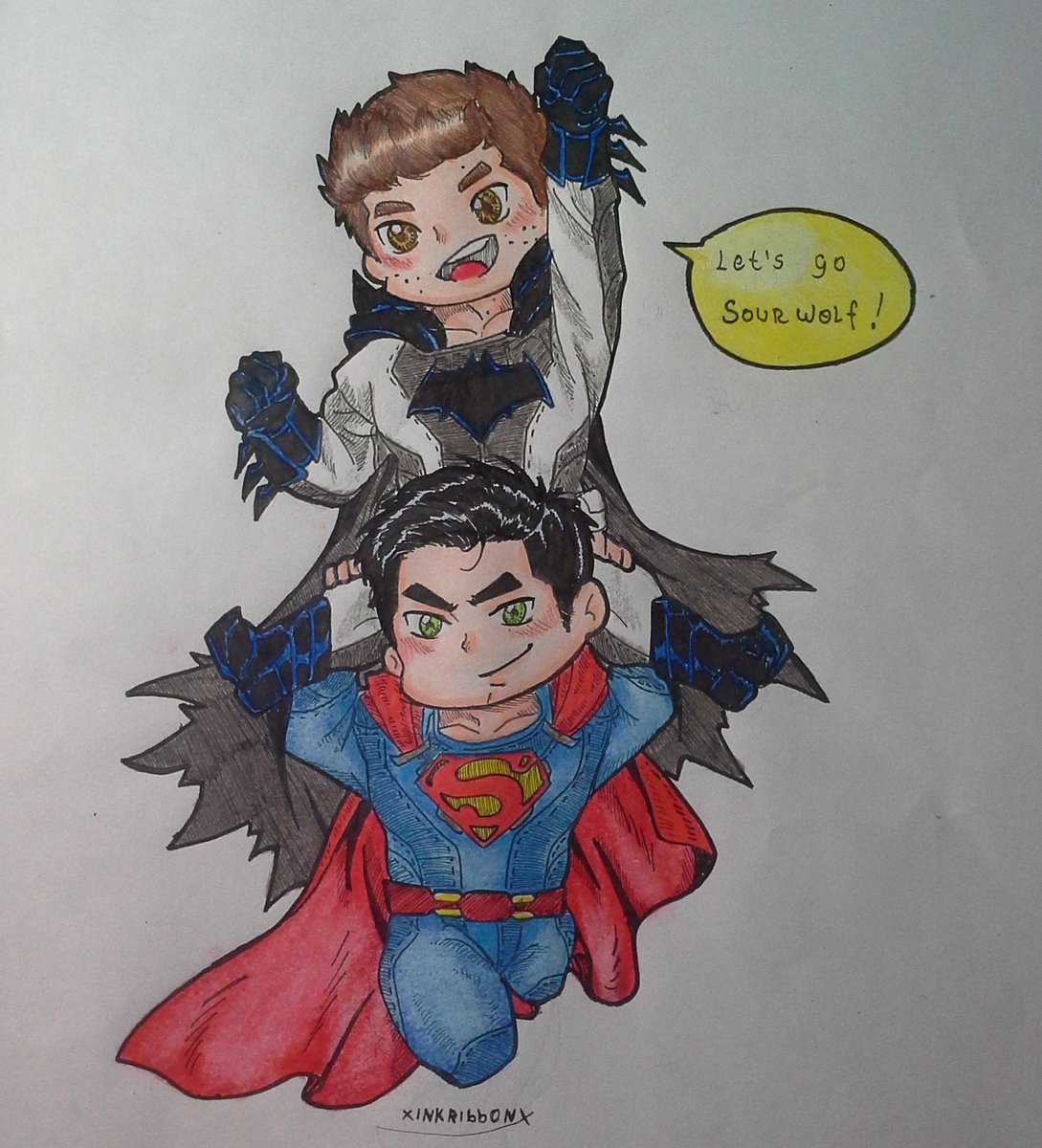 _InkRibbon's tweet photo. Super Sterek π
#sterek #superbat #superderek #batstiles #fanart #chibi https://t.co/0xpdepn2d9