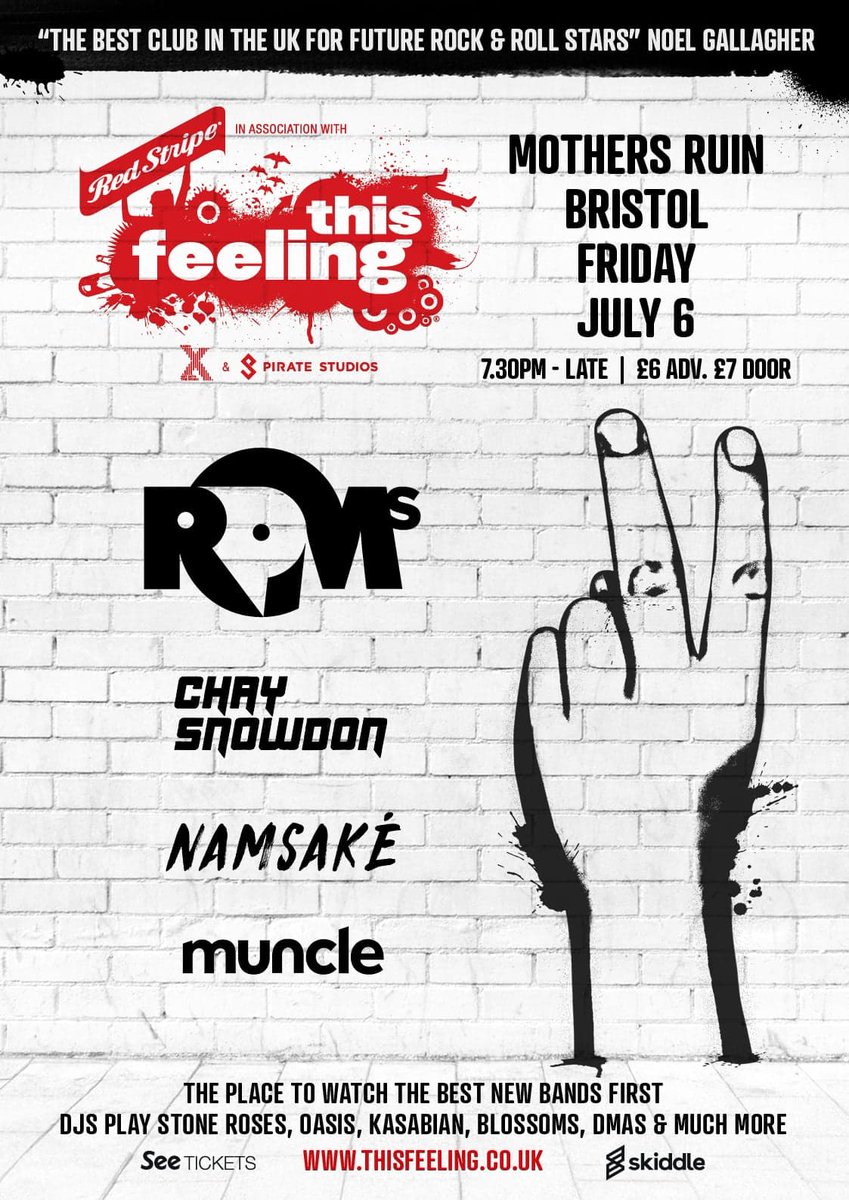 chaysnowdon's tweet photo. BUZZING FOR THIS! GET YA TICKETS NOW ππ
Tickets: https://t.co/Tca5YATmQK
@The_RPMs @NamsakeBand #Muncle at @TheMothersRuin this Friday @This_Feeling @RadioX @PirateStudiosUK @redstripeuk https://t.co/kFL5UhyHXp