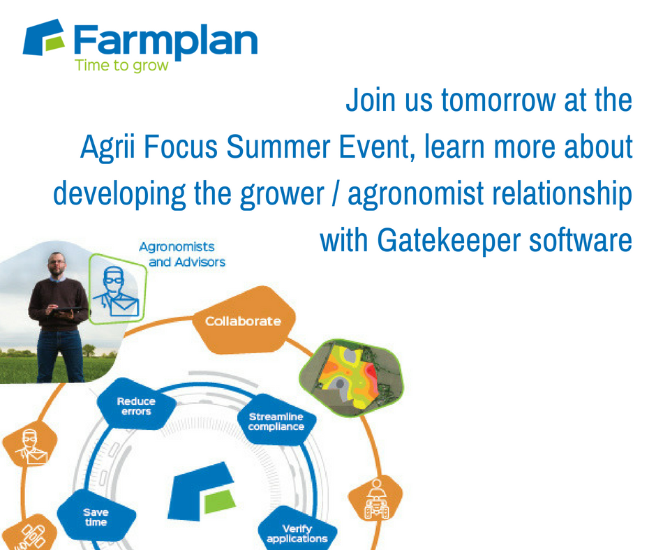 FarmplanUK's tweet photo. We're joining @AgriiUK at their Summer Event tomorrow #AgriiFocusTechnologyCentre. Talking about enhancing relationships between grower & agronomist with #gatekeepersoftware https://t.co/f5SuyTzN9d https://t.co/8ZVoqZmYFU