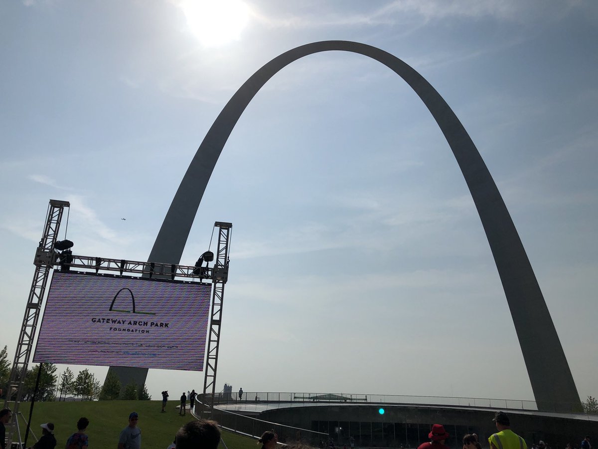 DowntownStLouis's tweet photo. So excited to be at the @GatewayArchSTL to experience such an amazing moment. Will you be joining? #MySTL #GatewayArch https://t.co/F8USI0YC0I