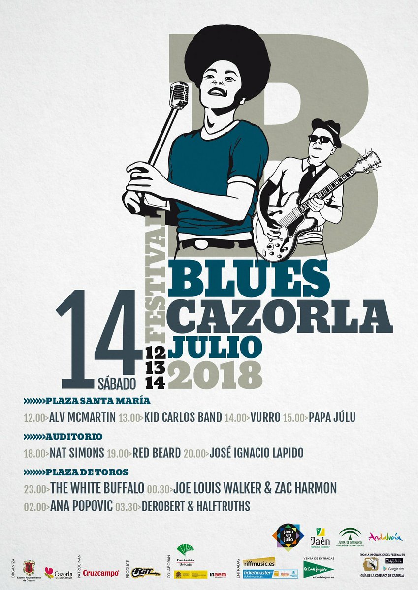 JI_Lapido's tweet photo. Bendito sea dios. Ya sabemos los días exactos en los que estaremos tocando en el @blues_cazorla y en @sonoramaribera: 14 de julio en Cazorla y 10 de agosto en Aranda de Duero. Que así sea. https://t.co/CPI4gH37Fu