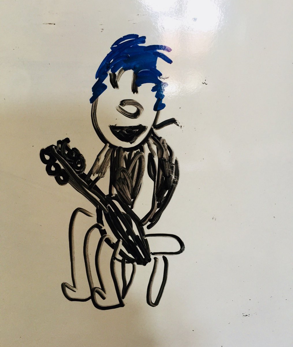 bardenmusic's tweet photo. Great couple of days working with West Dean CE Primary School. Brilliant creative children full of ideas and great pictures on the white board - think the one playing guitar is me...! @WestSussexMusic #songwritinginschools #creativesinging https://t.co/JmE0EuCQcM