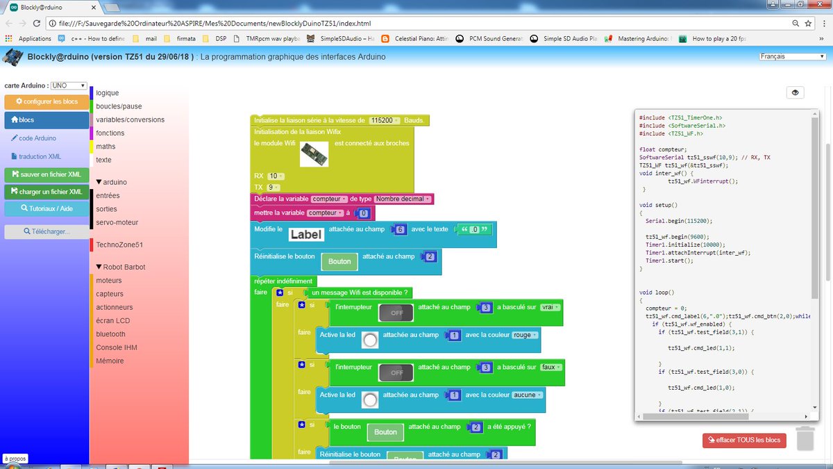 technozone51's tweet image. Une nouvelle version de #Blockly@rduino_TZ51 est disponible. Testez la directement en ligne en suivant le lien bit.ly/2INWMtV . Un pack est disponible en téléchargement sur la page d&apos;information bit.ly/1NF56tD. Aussi facile à utiliser que #mblock pour #arduino