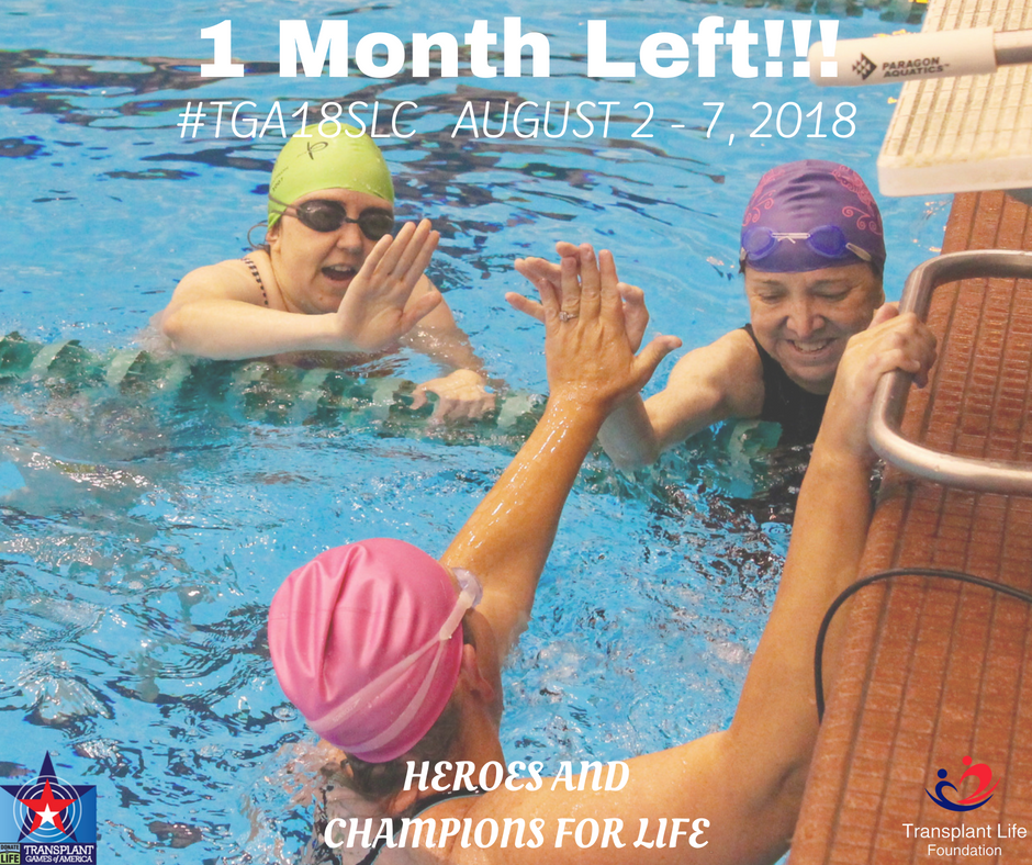 TransplantGames's tweet photo. High five's for officially 1 month to go until the 2018 Transplant Games!! #TGA18SLC #GetExcited https://t.co/8yKDhTP0KN