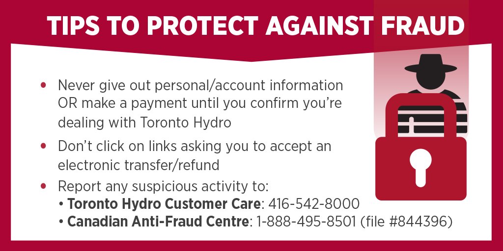 Toronto Hydro On Twitter Beware Of Phone Text Message Email Scams Targeting Toronto Hydro Customers Here S How To Protect Yourself Https T Co 8it3mrzdp0 Https T Co Hrokdht1fx