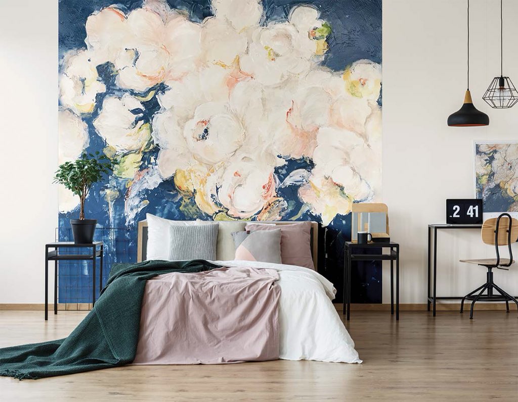 TargetGroup6's tweet image. BLUE FLOWER // Tiles like painting // #fuoriformato #artistictiles #Flowers