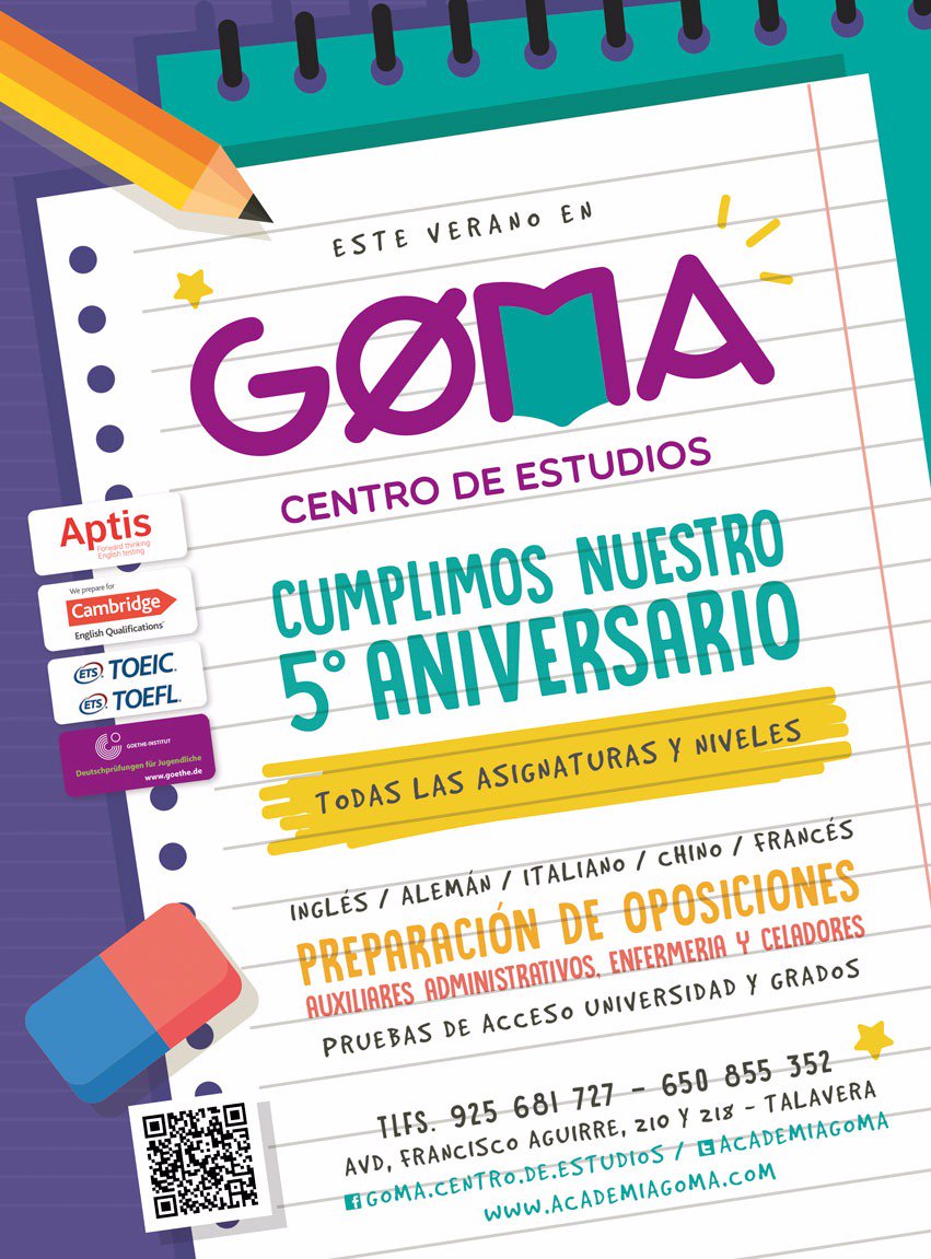 🎂 Cumplimos 5 años 🎂 ¡Gracias a todos por confiar en nosotros 😘! #academiagoma #gomacentrodeestudios #5aniversario #cumplimos5años 
#academia #talaveradelareina