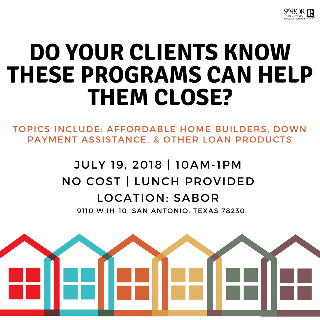 SABoardREALTORS's tweet image. On July 19, please join us for a luncheon with speakers presenting on topics ranging from down payment assistance and lender programs to affordable homes and builders.

For more information and to register: bit.ly/-eoh

#EOH #SABOR #RealtorLife #SARealtor