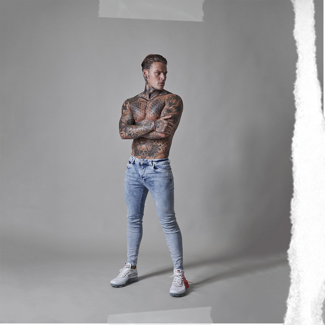 Are you looking for that perfect spray on fit denim? Try Our essential jeans, bleach blue now in our summer sale.