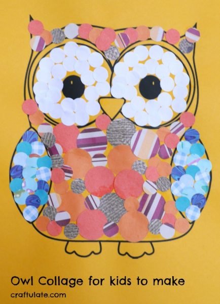 Craftulate's tweet photo. Owl Collage for kids to make - Craftulate https://t.co/PCkdP0IyTU #kidsart #artforkids #collageart #collagesforkids #owlart #paperpunchart https://t.co/WBXv92JrW5