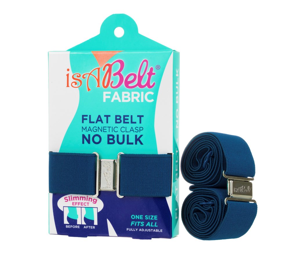 IsabeltOriginal's tweet photo. The isABelt Fabric Sapphire Belt with Magnetic Clasp is a must have fashion accessory in your wardrobe. Can be worn concealed to hold up your bottoms while eliminating belt bulk, back gap and slippages, OR revealed as a great fashion belt!

Shop now: https://t.co/RAGkBKgWli https://t.co/esfR6HLOdY