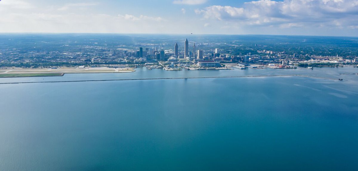 Great Lake, great city. #ThisisCLE #Cleveland (📷: <a href="/aerialagents/">Aerial Agents</a>)