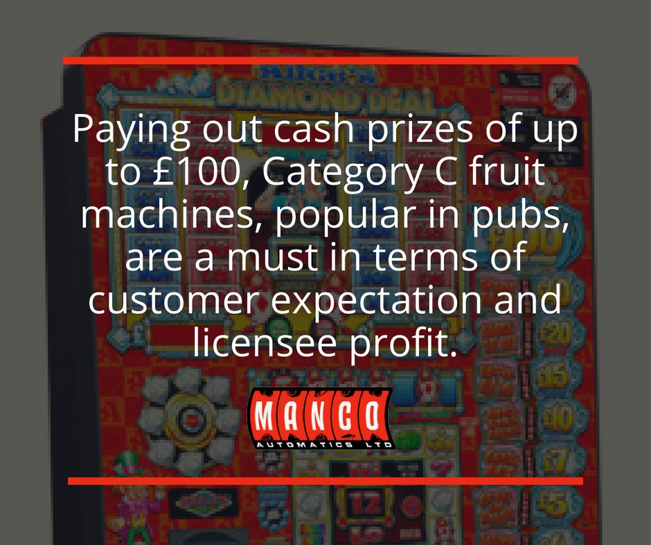 MancoAutomatics's tweet photo. Paying out #CashPrizes up to a maximum of £100, Category C #FruitMachines, most commonly used in #pubs, are a must in terms of #customer expectation and #licensee #profit. To learn more about #PubFruitMachines and how they #benefit pubs visit: https://t.co/pbFZgpzDap. https://t.co/QbLMvDdrXK