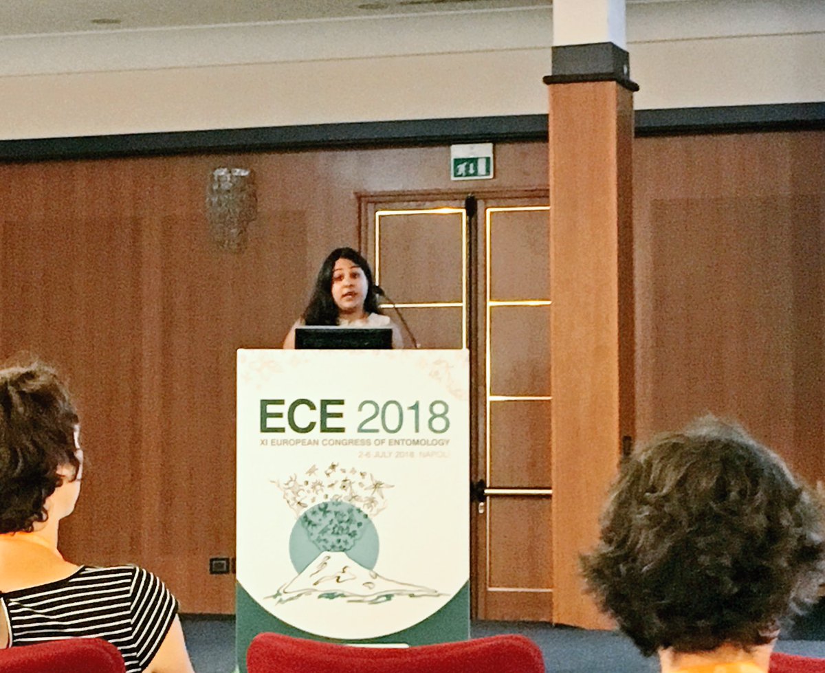 RresStudents's tweet photo. @Rothamsted’s own Sofia Iqbal @Iqbo presenting her #PhD research on insecticide resistance in the cat flea to the European Congress of Entomology !! #ECE2018 if you weren’t here ... you missed out 😝 #PhdLife #studentlife #RothamstedonTour #Rothamsted https://t.co/yEvVNeG21q