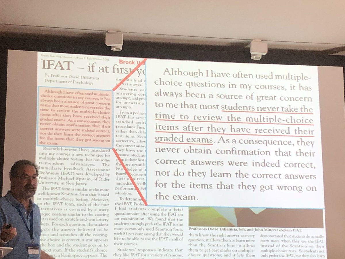 ScobellaDoo1's tweet photo. A great refresh and update on student learning via mini quizzes Thank You Gerald Feldman George Washington University USA #EDULEARN2018 https://t.co/EwQo06Dwu9