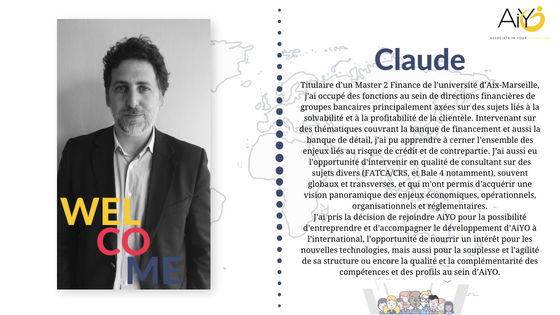 AiYO_Fr's tweet photo. Nous souhaitons la bienvenue à Claude, chez AiYO ! #WelcomeClaude #RegTech#AiYO #Banque #Finance
https://t.co/D7BUekU1og https://t.co/VSzGEQrpez
