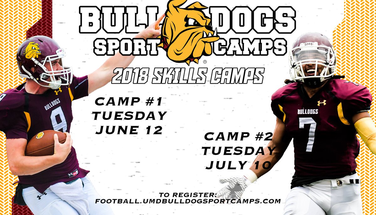 One last time to #EarnIt up in #BulldogCountry🐾 Don’t miss the opportunity!! Sign up below⬇️
football.umdbulldogsportcamps.com/skills-camp.cfm