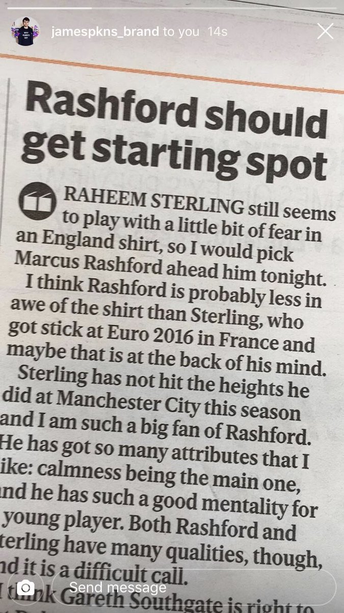 april_towers's tweet photo. A Little Bit of Fear, A Sterling To Forget, Don’t Worry Because The Rashford’s Gonna Come To You Yet - thanks for this spot @JamesPkns #ALBOF #worldcup https://t.co/aOfC0qFbsI