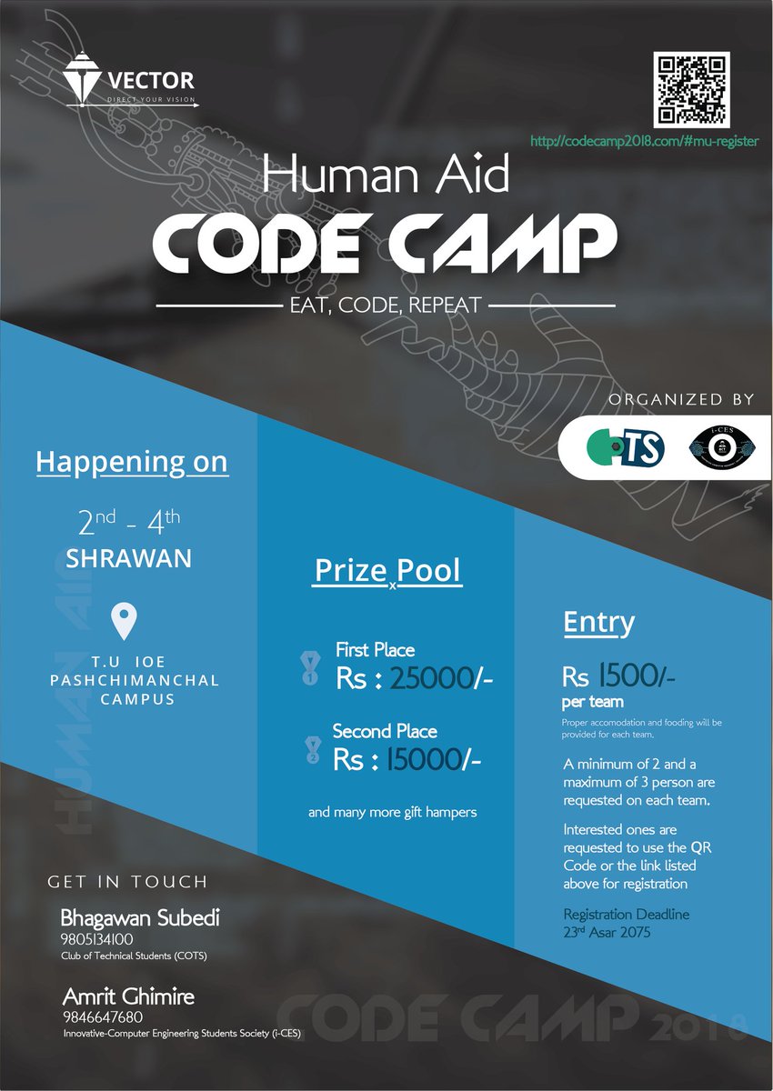 bhagone's tweet image. Want to create something that can create an impact for the the greater good? Register at  codecamp2018.com for  #HumanAid #CodeCamp2018