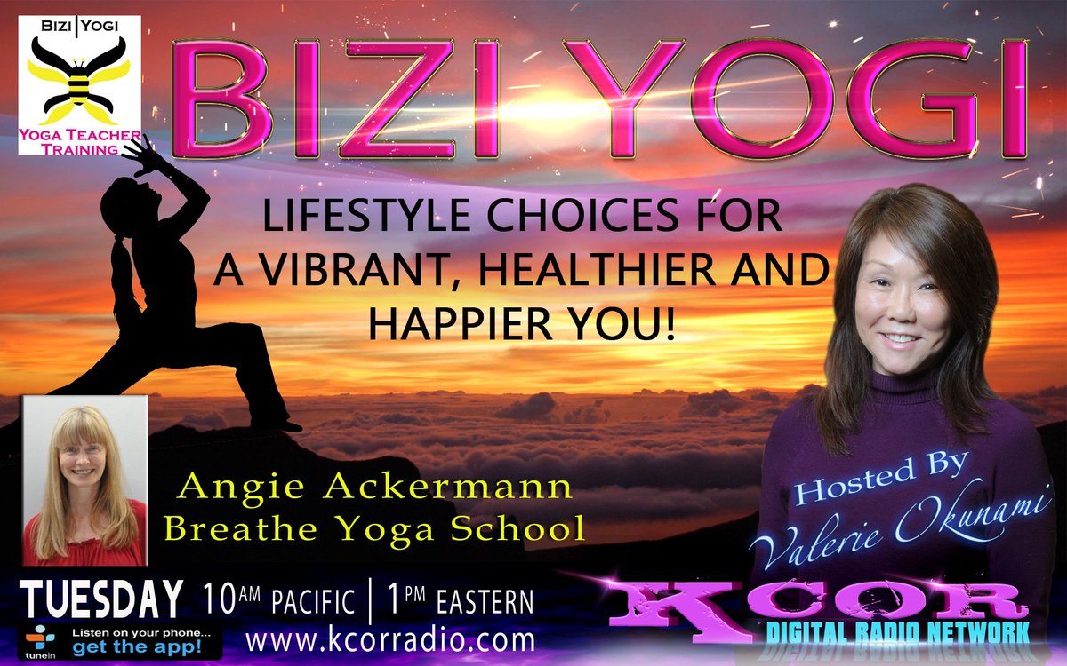Valsnapfinance's tweet photo. #kcor #biziyogi #yoga 10 am pst talk with #angieackerman about her take on yoga and #yogateachertraining today,! https://t.co/95ILkJcJ9P