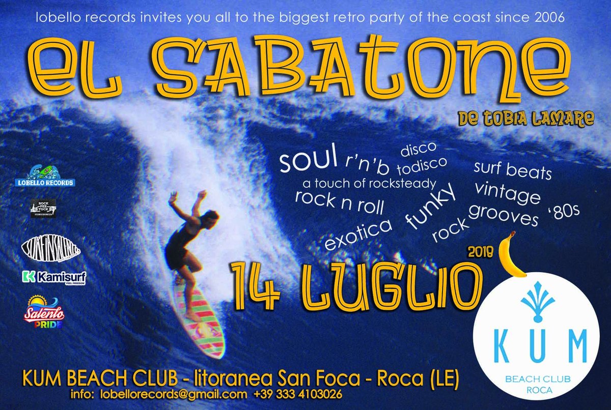 LobelloRecords's tweet photo. #elsabatone #party #adriatico #salento #tobialamare #surf #rock https://t.co/53cPc43x2K