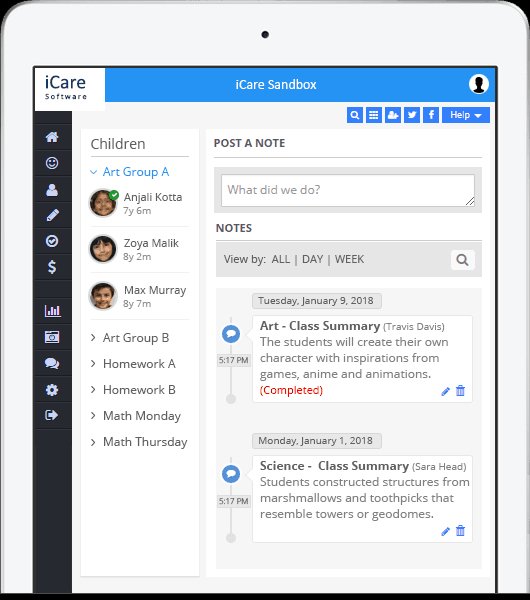 iCareSoftware's tweet photo. Looking to transform your childcare center before the next school year? See all the features of iCare Software and learn the difference. https://t.co/IZ5ZsnDif5 #childcare #childcaresoftware #daycaresoftware https://t.co/gkPBFnDDRI