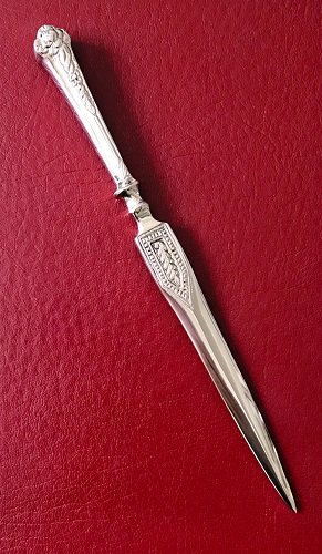 Letter Opener, Embossed Nickel Plated Floral Pattern by Madison Bay, via @amazon amazon.com/gp/product/B07… #letteropener #horses #horselover #desktop #deskaccessory