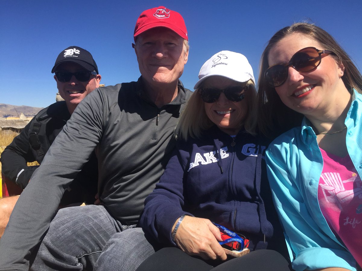 thevoicedoc's tweet photo. Lake Titicaca representing the tribe, with Kathy and Renee VanLaningham @thevoicedoc @Indians #Tribetown https://t.co/87f3UKftM5