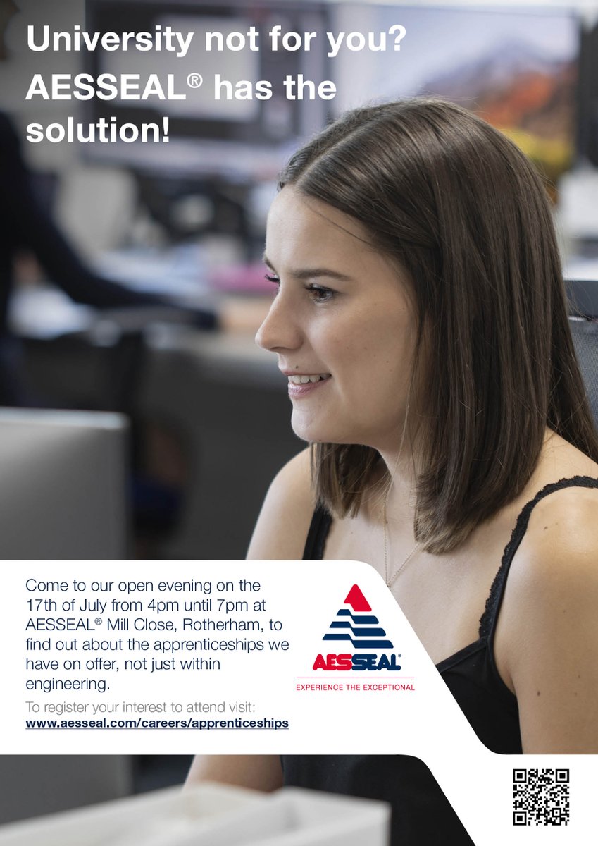 AESSEALplc's tweet photo. We're hiring up to 40 apprentices across a variety of areas including Warehousing, Purchasing, Marketing and Sales. To find out more information, register to attend our open evening on the 17th of July at AESSEAL Mill Close.
https://t.co/mItC42lwov
#apprenticeships #hiring https://t.co/W61sdF6c6C