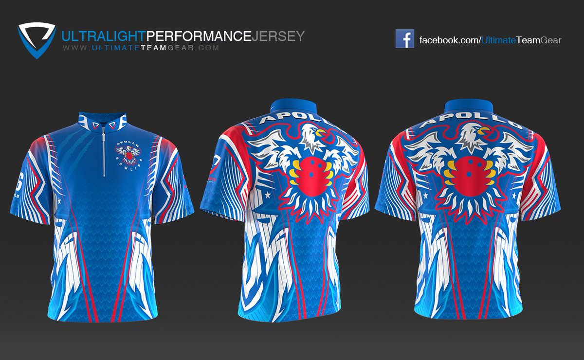 Apollo High School Bowling team jerseys. Hitting a strike on this design was a good thing.