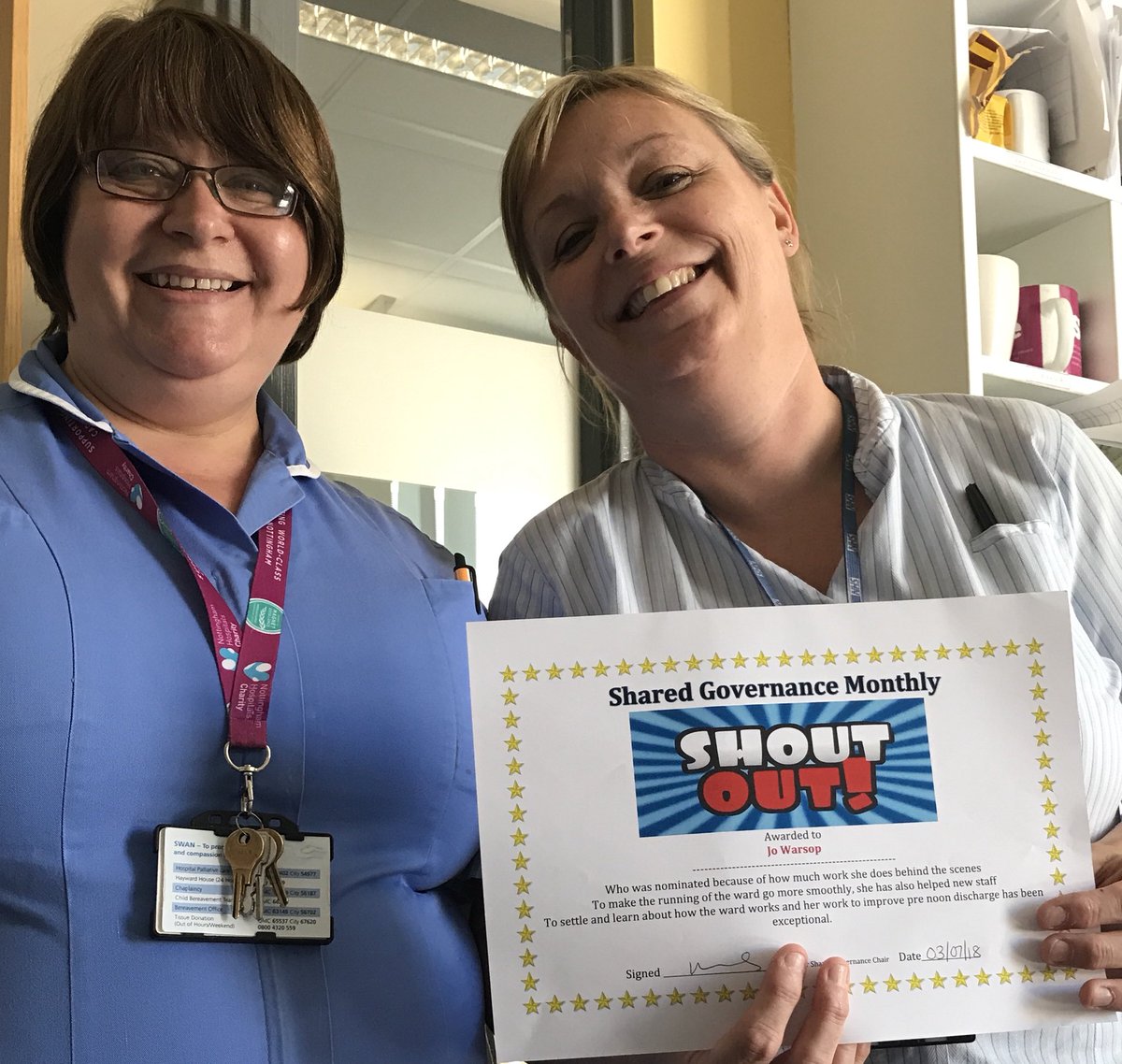 FletSG (@sgflet) on Twitter photo Congratulations to Fletcher receptionist Jo Warsop who is Shared Governance Shout Out winner for July Thank you for all your hard work Jo! <a href="/ann_mcgoran/">Ann McGoran</a> <a href="/ChantelleRand10/">Chantelle Boyes</a> <a href="/SharedGovNUH/">SharedGovernance NUH</a> Congratulations to Fletcher receptionist Jo Warsop who is Shared Governance Shout Out winner for July Thank you for all your hard work Jo! <a href="/ann_mcgoran/">Ann McGoran</a> <a href="/ChantelleRand10/">Chantelle Boyes</a> <a href="/SharedGovNUH/">SharedGovernance NUH</a>