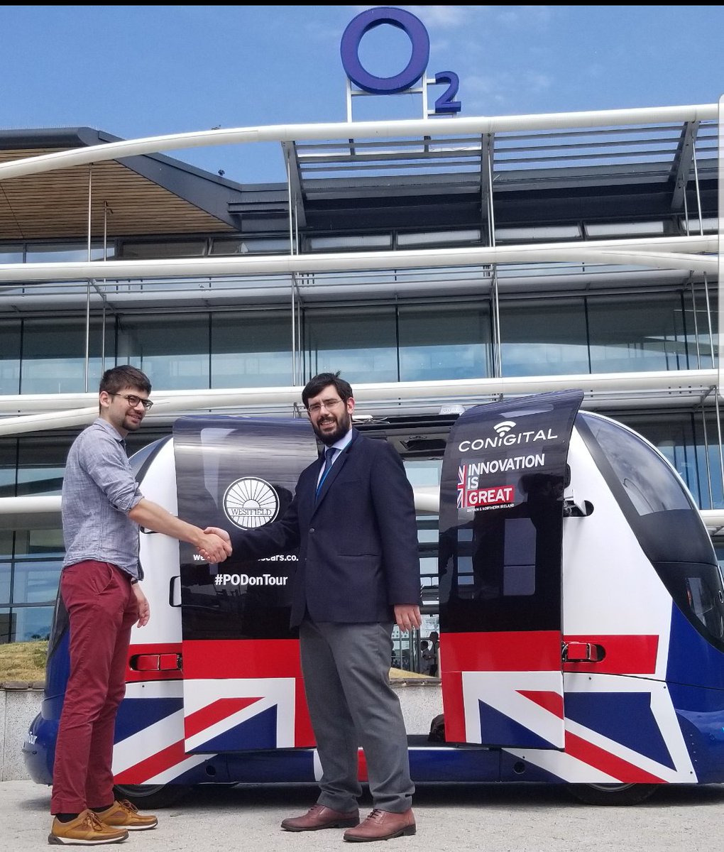 We are at <a href="/TheO2/">The O2</a> Head Office in Slough, owned by <a href="/Telefonica/">Telefónica</a> exhibiting alongside @WestfieldAvs Pod #FutureofTransport #innovate #automation