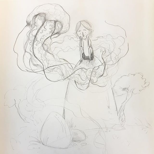 I like how jelly fish feel like a combination of mellow and magic. Magellow or mellowgic? It should be a word
.
It’s like their empathetic. Or maybe even a bit spiritual?
.
This is my sketch for the #drawthisinyourstyle from @tomwilltell. The idea is to … ift.tt/2KJzRSg