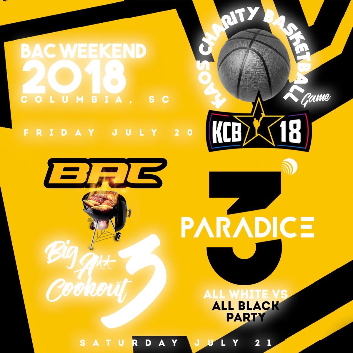 AUBC_Connect's tweet photo. ๐ฌ #BACWeekend2018 | #KCB18 ๐โน๐พโโ๏ธ7.20.18 | #BAC3 ๐๐ญ๐| #Paradice3 โซ๏ธโช๏ธ๐| Columbia,SC | 7.21.18 |๐๐ถ๐ฐ๐บ๐ธ๐ฑ๐ฉGreeks $10 ALL NIGHTโผ๏ธHosted By The SC Train Station ๐โ๏ธ GET YOUR TICKETS AT https://t.co/q6FBHHXsCc ๐๐พ https://t.co/zsZKGcBKWn