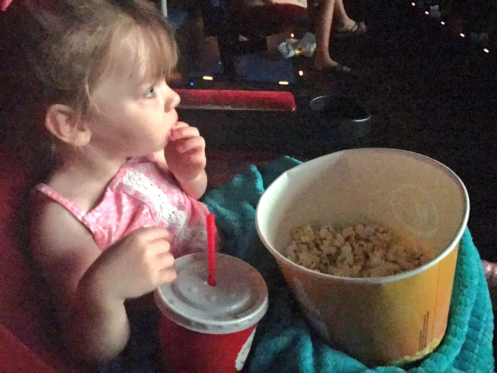 apayneteacher's tweet photo. Movie date with one of my best girls 💜 Her first time in the theater and she's LOVING it!! #LillianRenee #biggirl #auntiedate https://t.co/bfpgTg092t