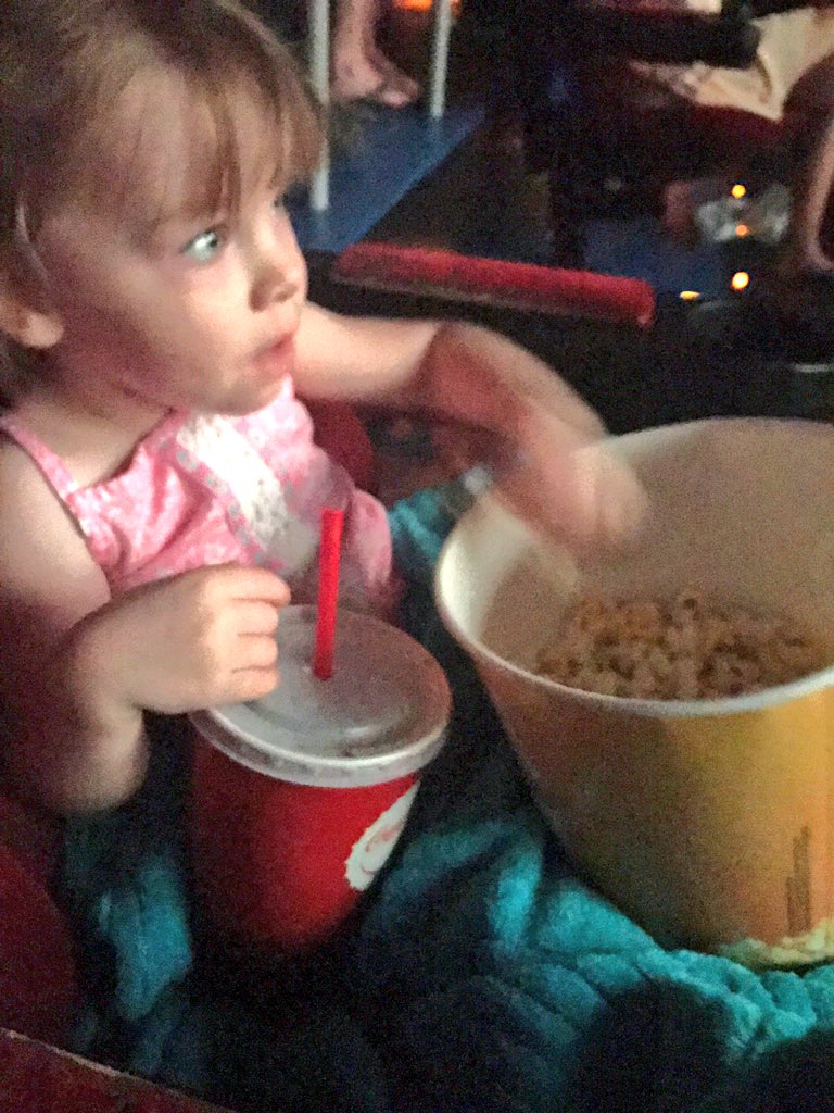 apayneteacher's tweet photo. Movie date with one of my best girls 💜 Her first time in the theater and she's LOVING it!! #LillianRenee #biggirl #auntiedate https://t.co/bfpgTg092t
