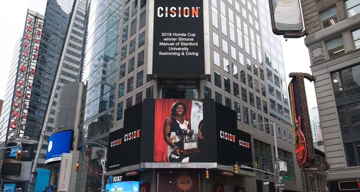 Times Square billboard goals ✅ #GoStanford