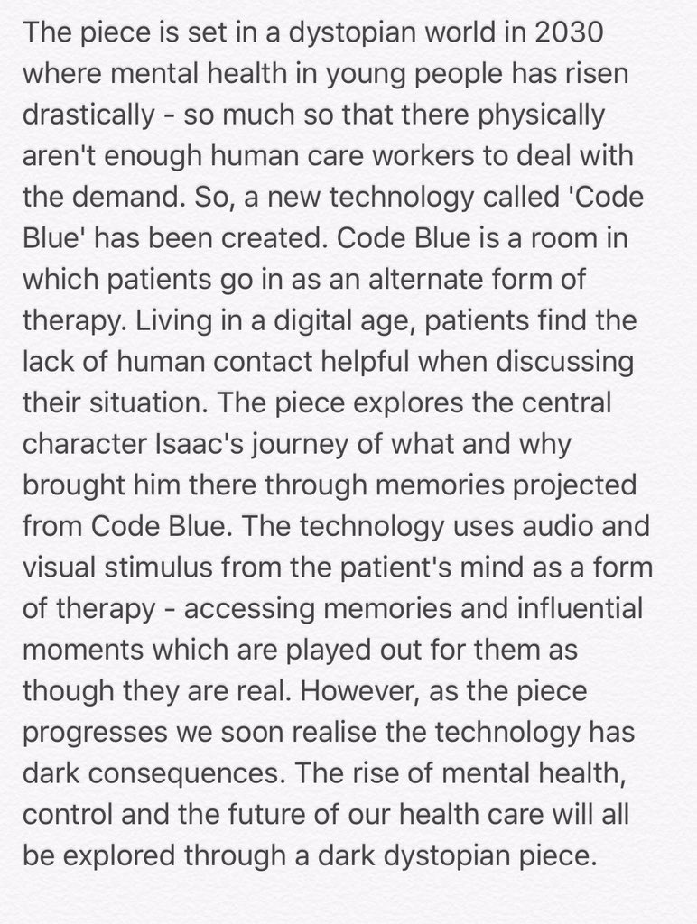 Calling all Manchester folk. I'd love your support/feedback/thoughts on my new piece "Code Blue" written by <a href="/snoutyscribbles/">Sarah Nelson 🇺🇦</a>. 11th July <a href="/GalleryOldham/">GalleryOldham</a> 7pm. More info below. Tickets are £5 and can be bought at: eventbrite.com/e/code-blue-ti… PLEASE RT