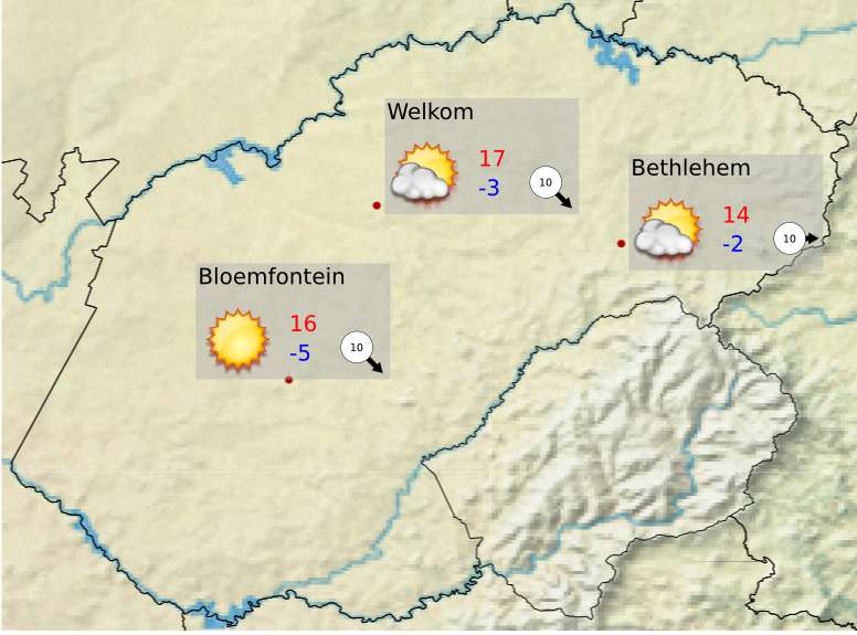 Free State Tomorrow 's Weather overview: 4.7.2018