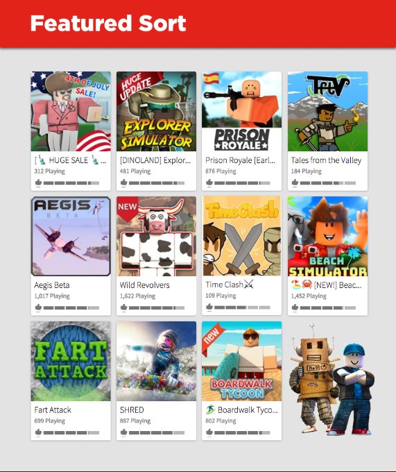 Roblox On Twitter New Featured Games Are Here Soar Through The