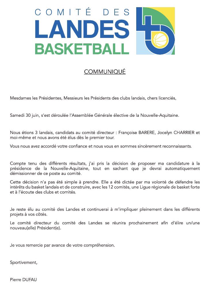 Comité Landes Basketball tweet media