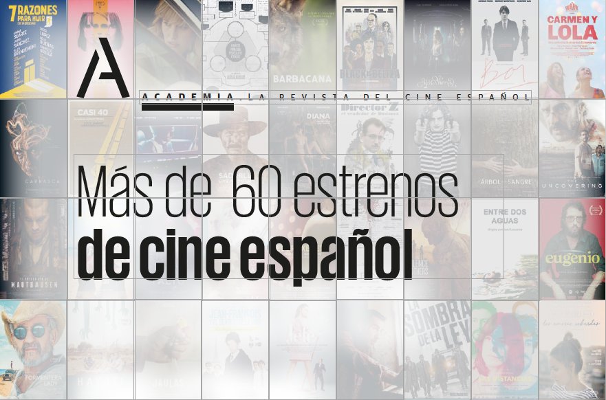 CineICAA's tweet photo. La #revistaACADEMIA publica un extenso reportaje con los más de 60 largometrajes españoles que se estrenarán antes de finalizar el 2018 @Academiadecine #CineEspañol https://t.co/CDk7i8kAkA https://t.co/y893jjBmOr