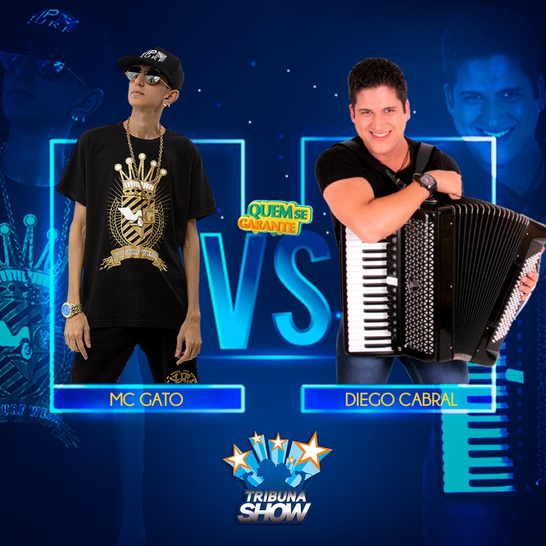 TVTribunaPE's tweet photo. O duelo do quadro Quem Se Garante Mais? de hoje é entre @mcgatodorecife e @diegocabraloficial. O @tribunashowoficial começa às 14h10, colado com o Ronda Geral, na TV e Facebook da Tribuna. #TribunaShow #eunotribunashow #mccego #diegocabral #brega #forró #quemsegarantemais https://t.co/uanMJvpfJ0