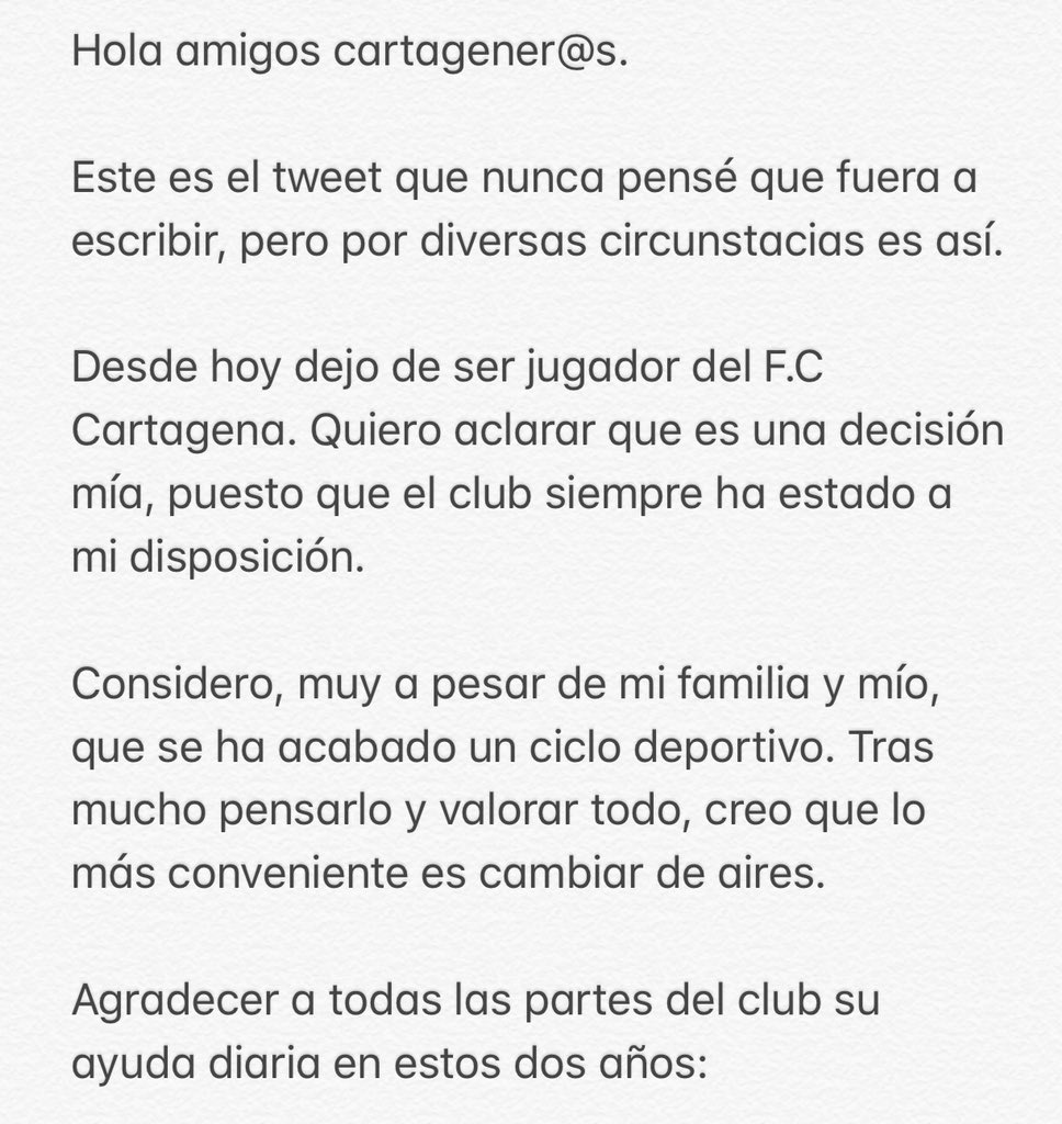 MichelZabaco's tweet photo. Gracias @FCCartagena_efs ❤️⚫️⚪️ https://t.co/bxEXXifSaW