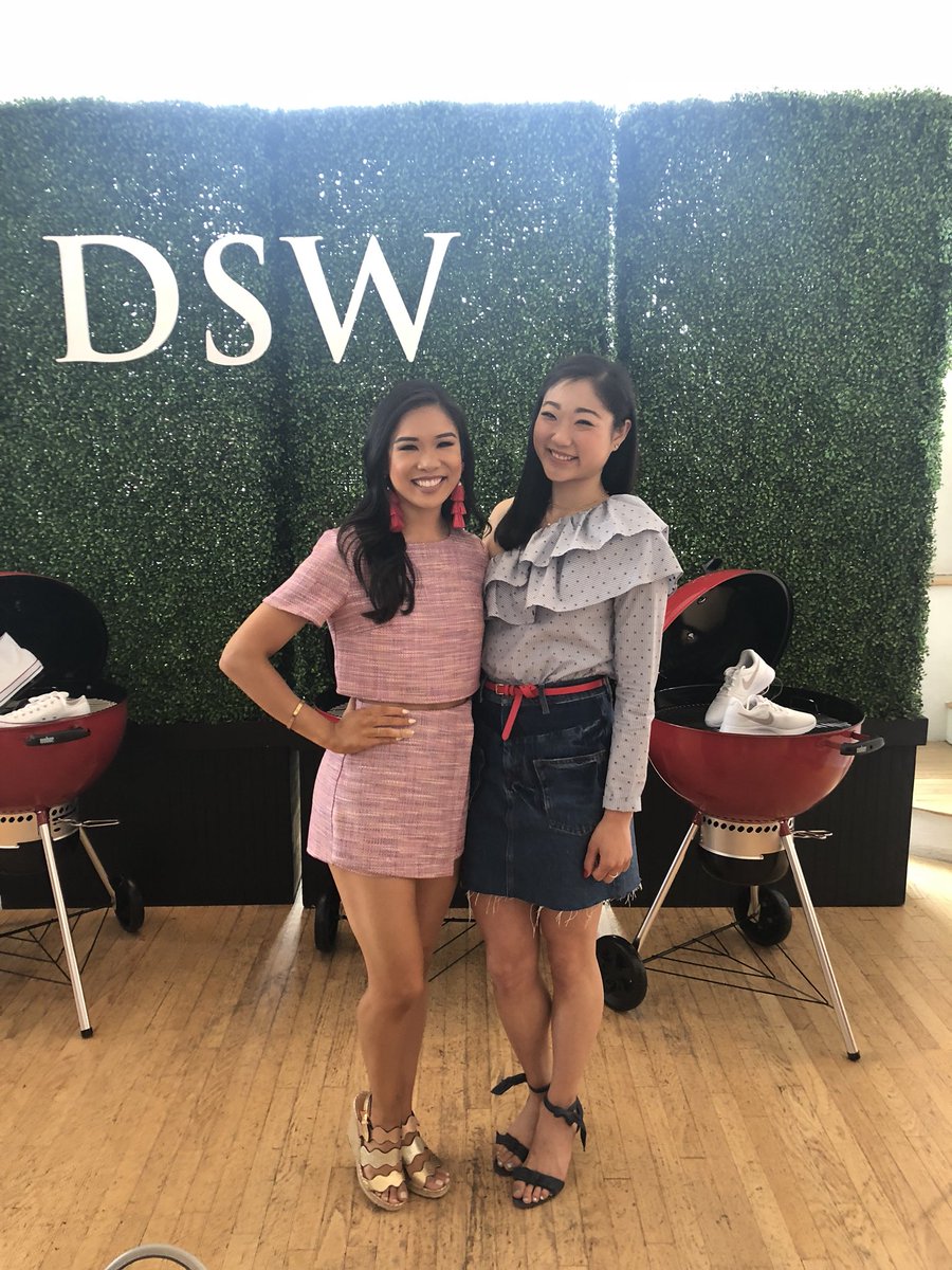 HKCung's tweet photo. Reminiscing on this awesome day last week where I got to meet @Adaripp &amp; @mirai_nagasu at the @dsw_us block party! https://t.co/Ek4jNLe9fR