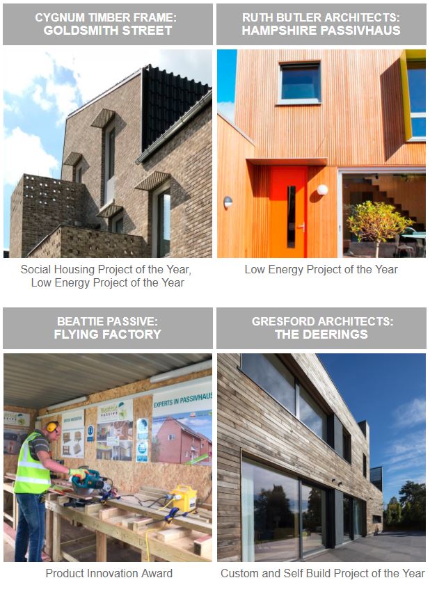 Great to see #Passivehouse projects &amp; products making the @STAwards18 shortlist. Good luck to all involved with Hampshire #Passivhaus, Goldsmith Street (aiming for certification) The Deerings &amp; The Flying Factory #STAwards #Timber