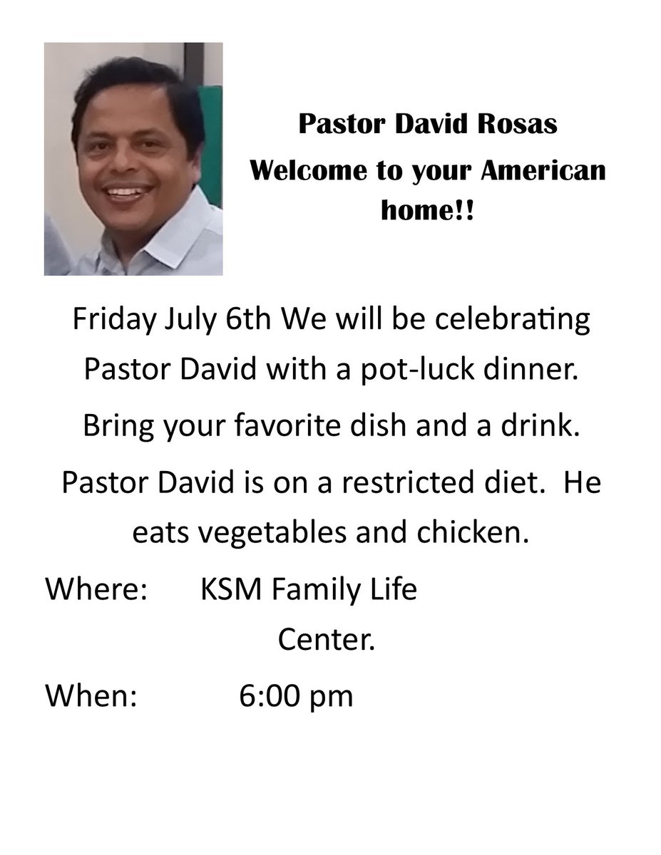 experienceksm's tweet photo. Pastor David fro Peru is coming...
See attachment https://t.co/9F1WOrjbB8